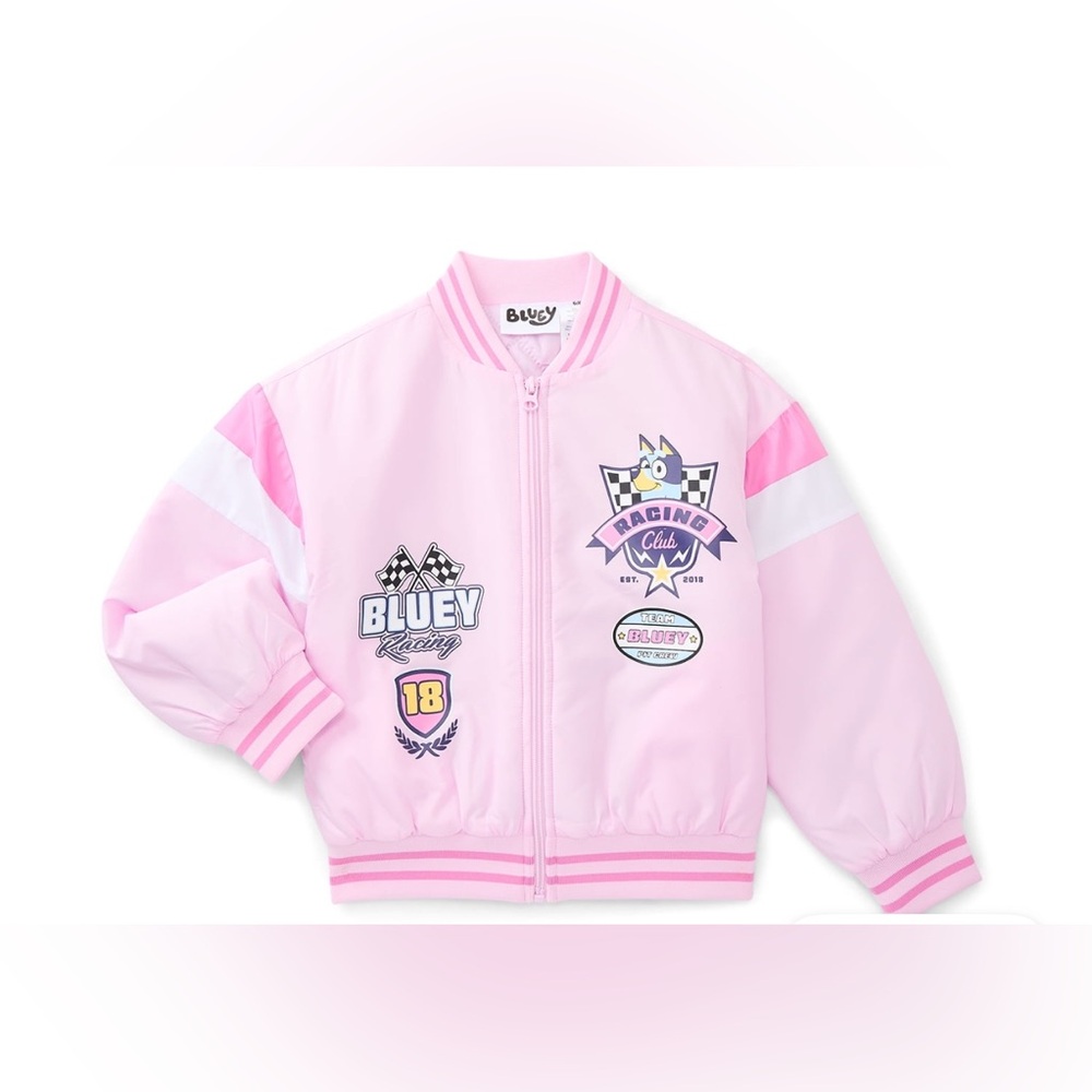 NWT Bluey Girls Bomber Jacket SZ 10-12